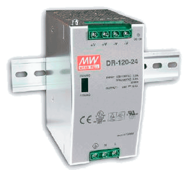 MEANWELL® DR-120 Power Supply [DR-120]