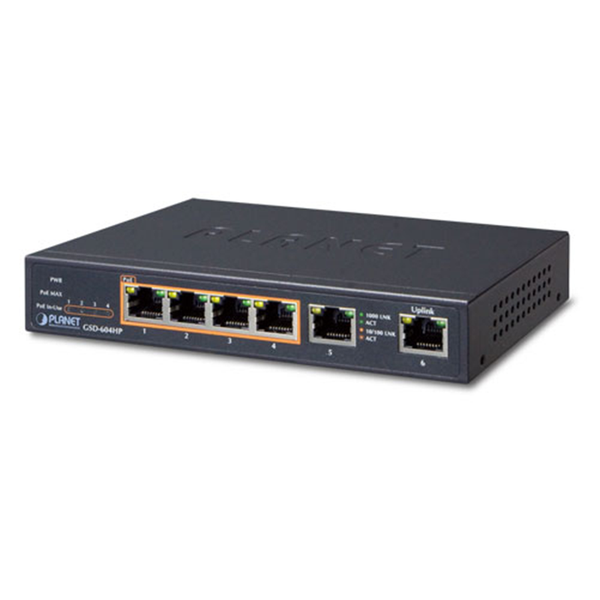 PLANET™ Switch High PoE GSD-604HP [GSD-604HP]